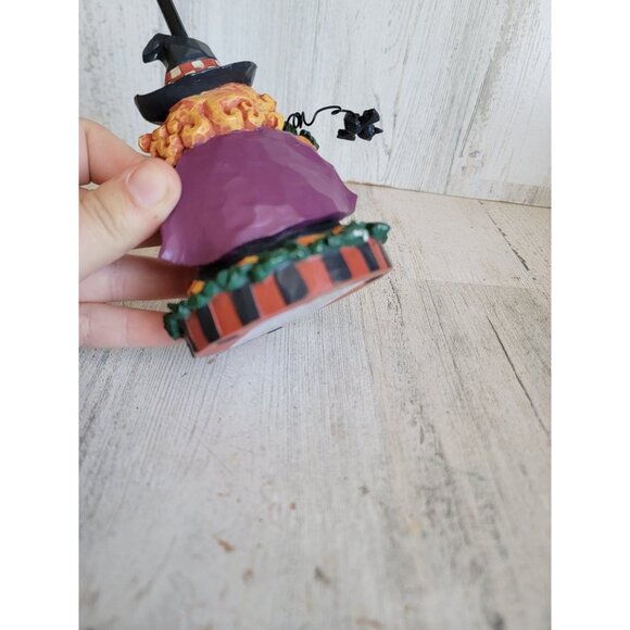 Vintage rustic witch tealight candle Halloween home decor holder - Picture 7 of 8